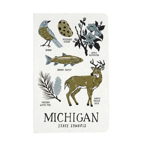 Michigan State Symbols Notebook - City Bird