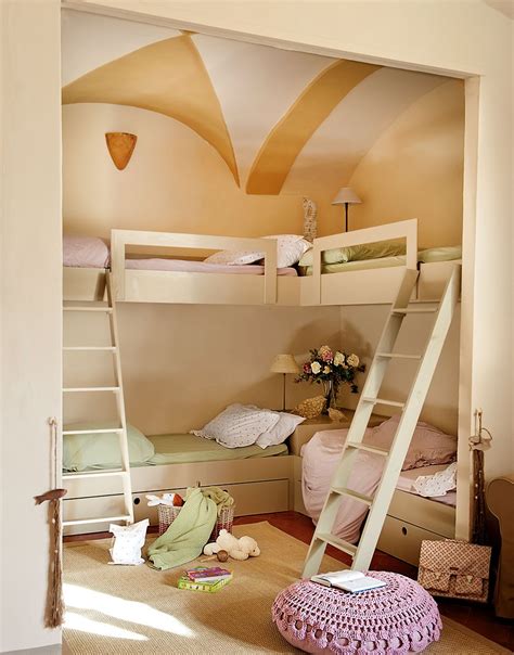25 dormitorios infantiles con dos o más camas que querrás copiar