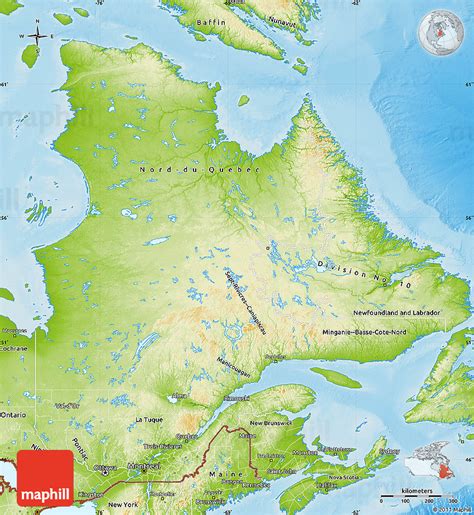 Image result for Quebec Physical Map