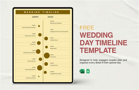 Free Wedding Timeline Templates, Editable and Printable