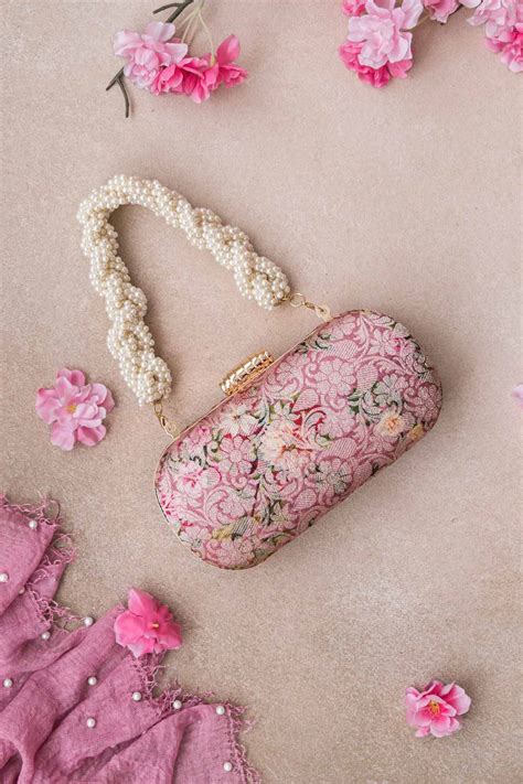 Buy AMYRA Elora Capsule Clutch - Pink Online in India - The AMYRA Store