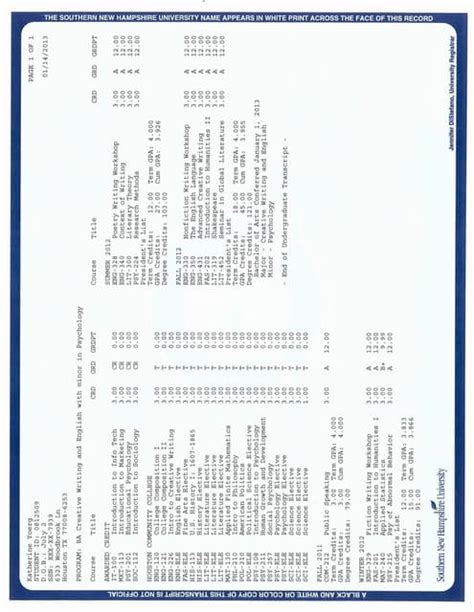 Image result for Yale Transcript