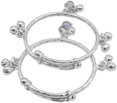 Sahiba Gems Exclusive Pure Silver Adjustable Self Design Babies ...