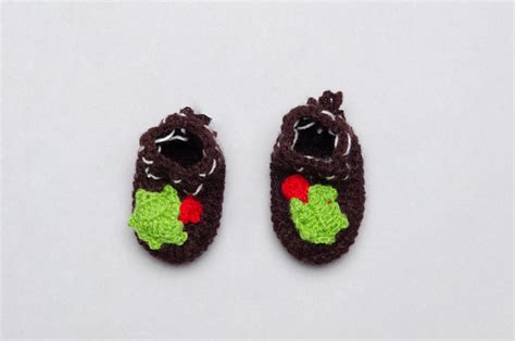 Calendula Flower Booties - Brown – The Original Knit