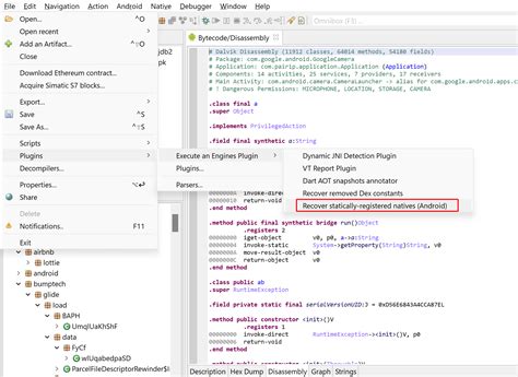 Recovering JNI registered natives, recovering protected string constants