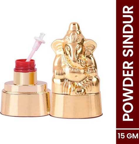 MILAP Ganesh Statue Powder Sindoor, Maroon Sindoor for Women, Kumkum ...
