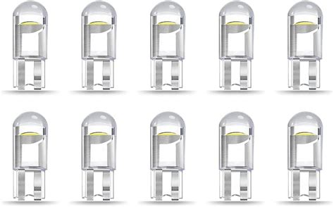 UCINNOVATE 194 168 T10 W5W LED Bulbs, 10 Pack White 6000K LED Light Bulb for Car Dashboard Dome ...