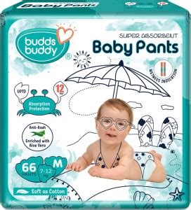 Buddsbuddy Super Absorbent Baby Diaper Pants |Upto 12 hrs Protection ...