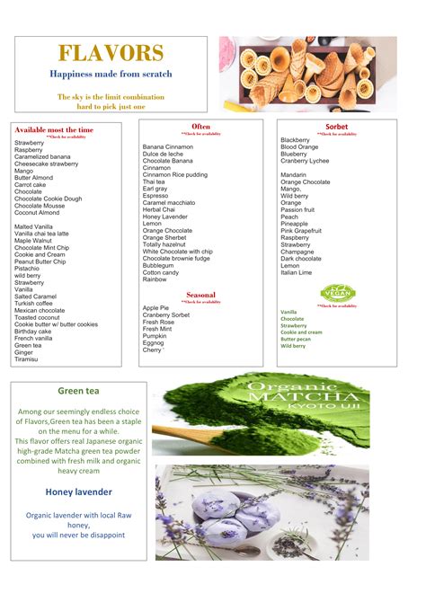 Menu - The Best Ice Cream And Frozen Yogurt In Santa Cruz | Cruz Creamery