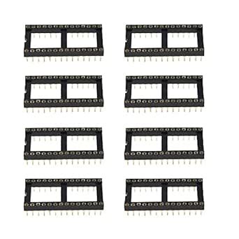 10pcs DIP IC Chip Socket Adaptor 2.54mm Pitch 15.24mm Row Pitch 2 Row ...