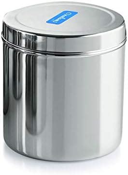 Buy Neelam Stainless Steel 13 22G Diamond Deep Dabba, 2600 ml, Silver ...