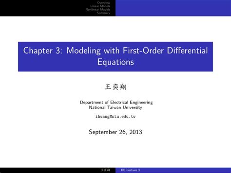 Image result for Modeling with First Order Equations