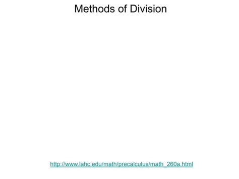 Image result for Basic Division Methods
