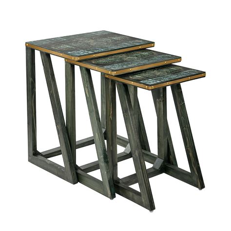 Antique Motif Nesting Tables – Set of 3 | Artychoke