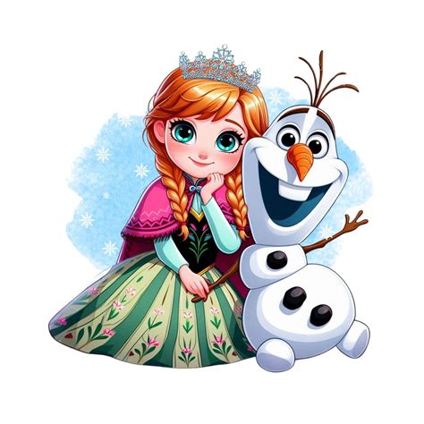 Princess Anna and Olaf Png Clipart, Frozen Princess, Princess Anna Png ...