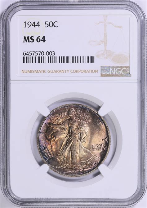 1944 Walking Liberty Half Dollar NGC MS-64 (Toned) (Item 1818169 ...