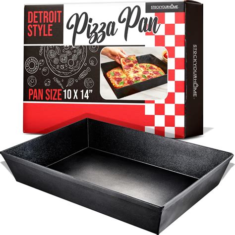 Amazon.com: 10x14 Detroit Style Pizza Pan – Non-Stick Coated Deep Dish ...