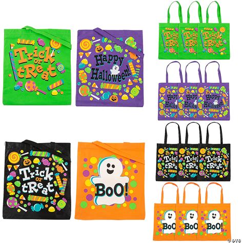 15" x 16 1/2" Large Trick-or-Treat Nonwoven Tote Bags - 12 Pc ...