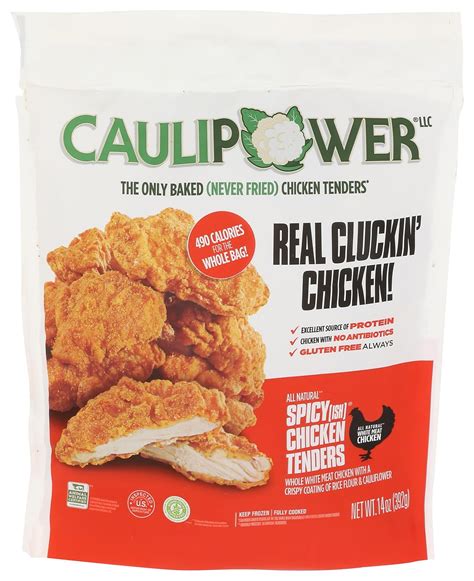 Amazon.com: CAULIPOWER Cauliflower Breaded Spicy Chicken Tenders, 14 OZ ...
