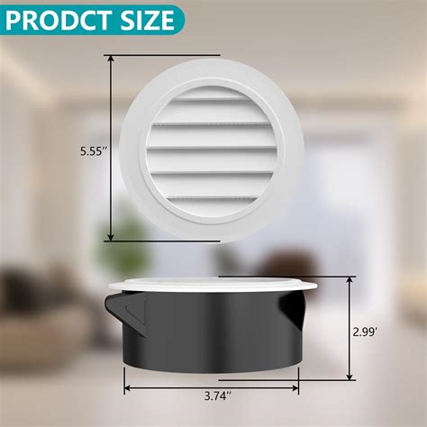 AULKZIOV 4 PCS Soffit Vents 4 Inch, Round Vent Cover with India | Ubuy