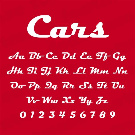 Cars Font - Instant Download