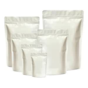 Buy Sprinlock Matte White Food Graded Stand Up Pouches with Zipper ...