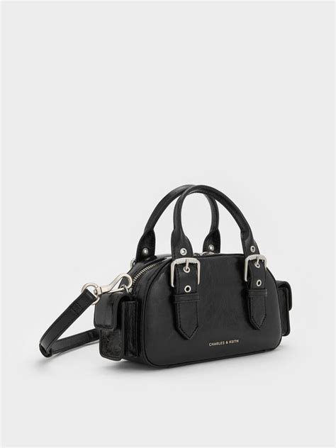Noir Blaise Buckle-Strap Side-Pocket Bowling Bag - Noir - CHARLES ...
