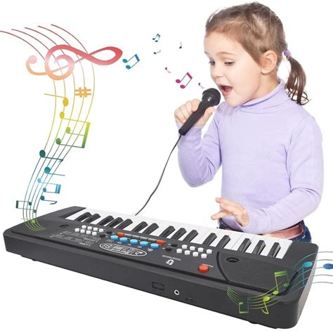 Buy Kids Musical Keyboard with Microphone,Children and Adults,37 Keys 8 ...