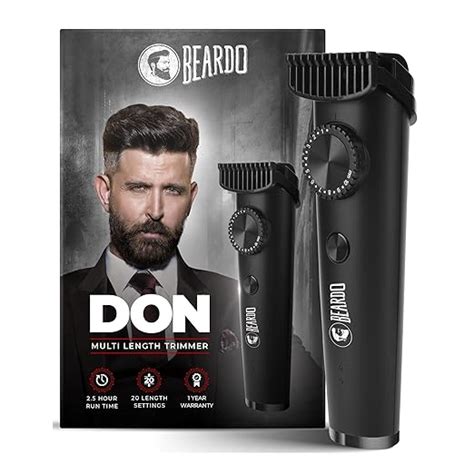 Beardo Don Trimmer for Men | 150 min Run Time | 20 Length Settings ...