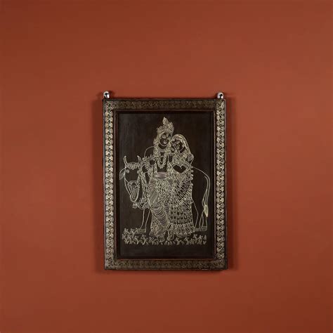 Buy Tarkashi Radha Krishna Wall Decor – 21" Wooden Art – Ethnic India ...