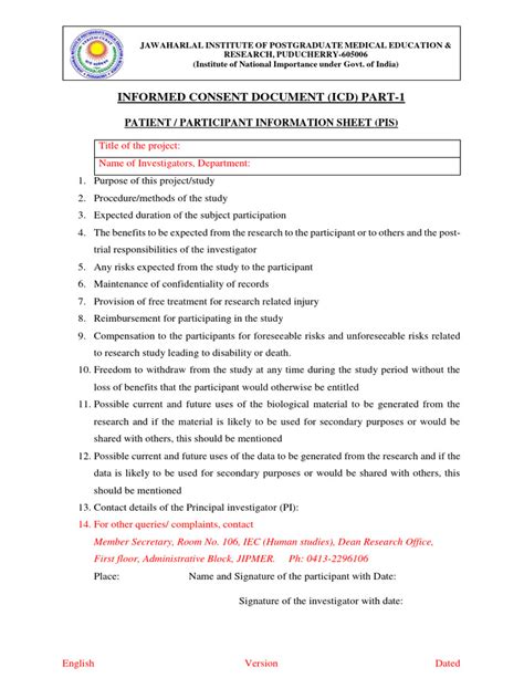 Image result for Consent Form Examples