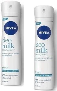 NIVEA Deo Milk Beauty Elixir (150ml) Each Fresh Deodorant Set of- 2 ...