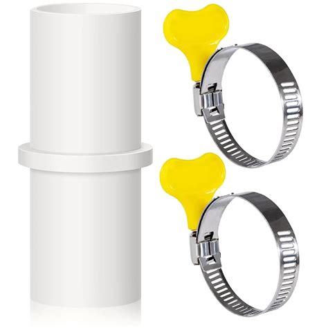 MyLifeUNIT Washing Machine Drain Connector & Extension, 2 Hose Clamps ...