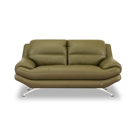 Buy Clarkson Leatherette 2 Seater Olive Green Sofa Online At Durian