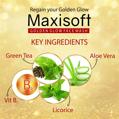 Buy MAXISOFT GOLDEN GLOW FACE WASH (100 ML - PACK OF 4) Online & Get ...