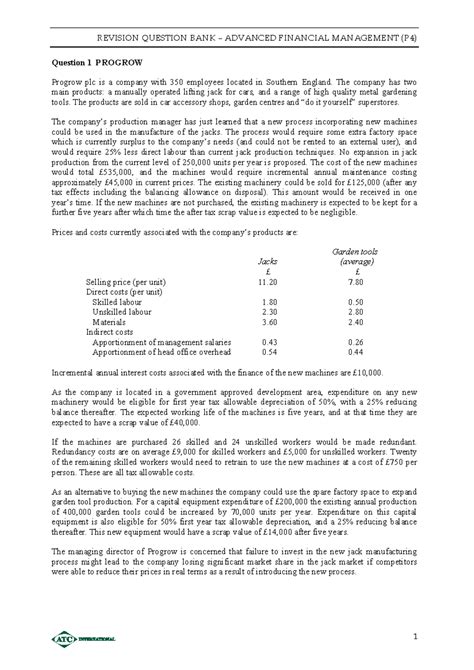 AFM RQB-QTS - GOOD - REVISION QUESTION BANK – ADVANCED FINANCIAL ...