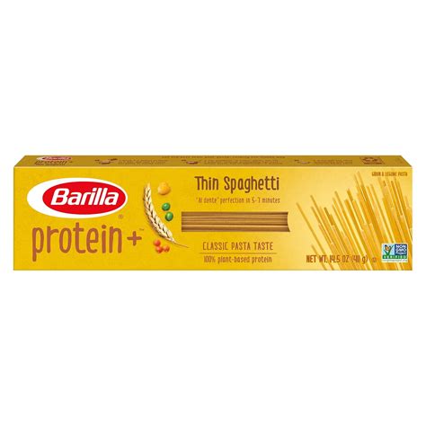 Amazon.com : BARILLA Protein+ (Plus) Thin Spaghetti Pasta - Good Source ...
