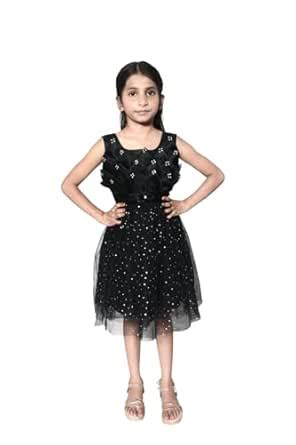 Buy Brink Sleeveless Round Neck Frock for Girls (Code - BHU1) Black at ...