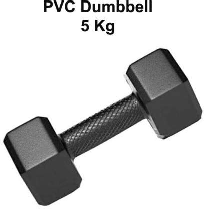 BMS Sports Black Hexa Dumbbell Gym Fixed Weight Dumbbell (5kg) Fixed ...