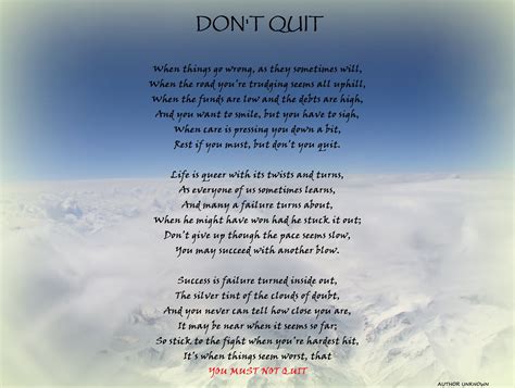Don't Quit Poem
