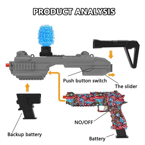 Buy 6 in 1 Gel Splat Ball Blaster Automatic, Splatter Ball Orby for ...