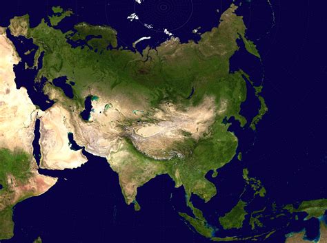 Mapa grande por satélite detallada de Asia | Asia | Mapas del Mundo
