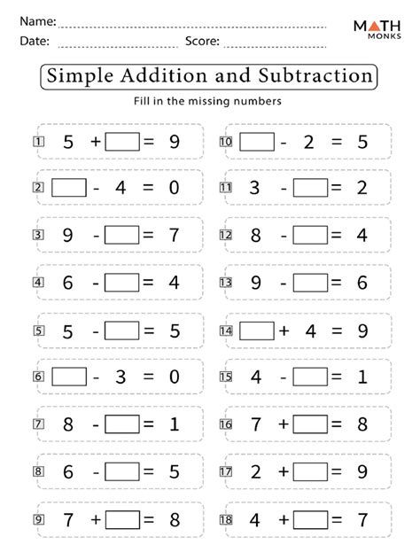 Image result for Addition and Subtraction Worksheets for First Graders