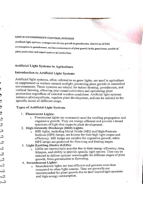 Unit 2 ITA - notes - UNIT II ENVIRONMENT CONTROL SYSTEMS Artificial ...