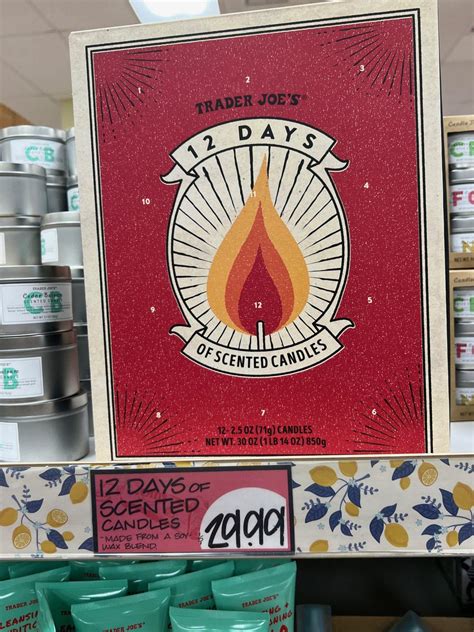 Trader Joe's 12 Days of Scented Candles 2023 Advent Calendar ...