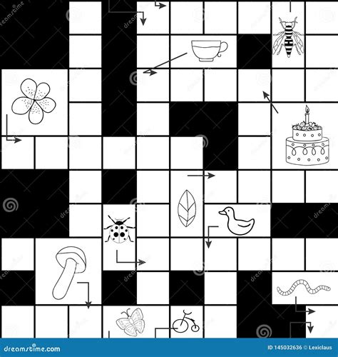 Vector Seamless Pattern with Crossword Puzzle Stock Vector ...