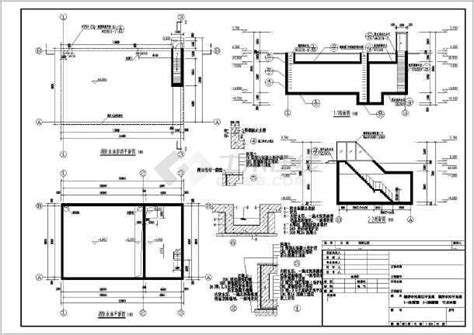 【地下消防水池】某室外地下消防水池设计施工图全套CAD图纸_cad图纸下载_土木在线