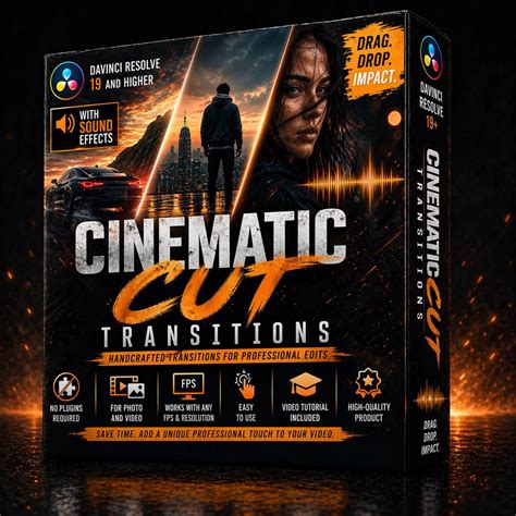 Cinematic Cut Transitions Pack for Davinci Resolve – Drag & Drop ...
