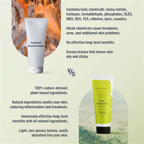 Buy ARATA NATURAL HYDRATING FACE SERUM GEL WITH ALOEVERA TURMERIC ...