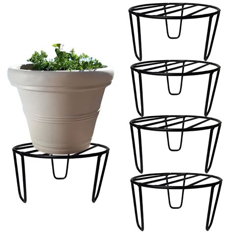 CRAFTWIZARDS Set of 5-Iron Plants Stand for Balcony-Plants Stand for ...